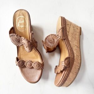 Jack Rogers Brown Wedge Sandals